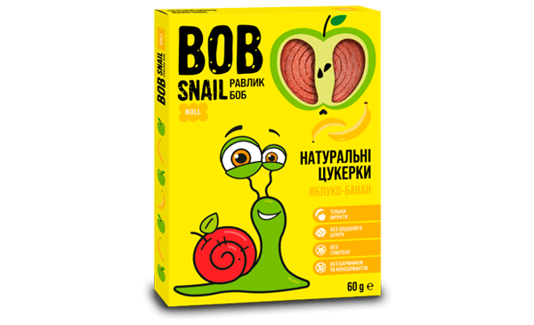 Заказать Десерты Натуральные яблочно-банановые конфеты Bob Snail с доставкой